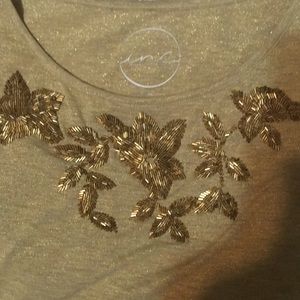 INC sleeves less golden sweater